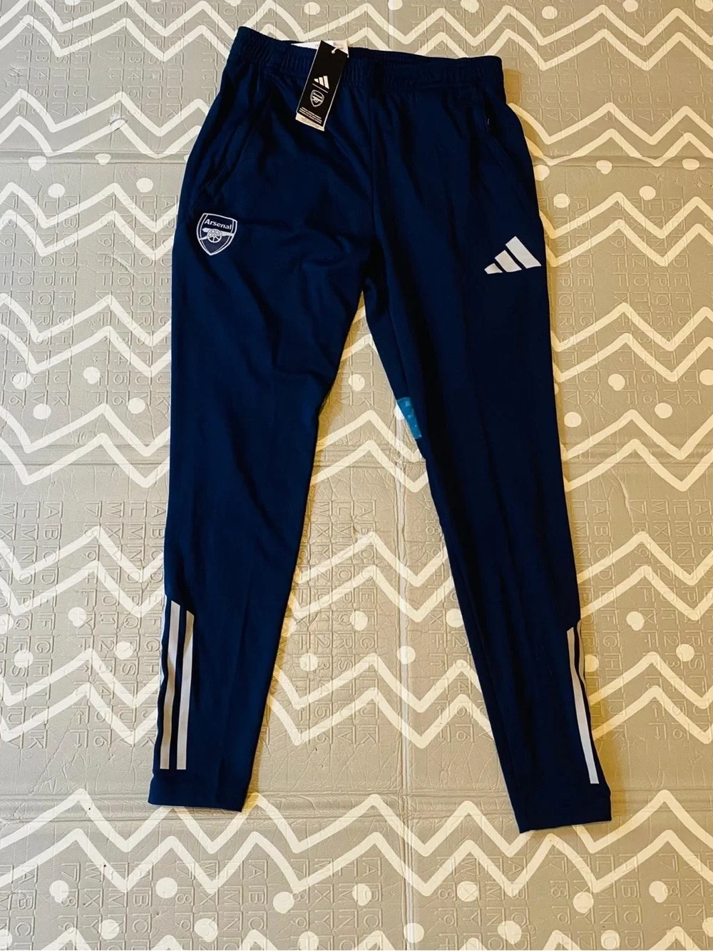 Vintage retro adidas arsenal Madrid training running soccer track pants M $90